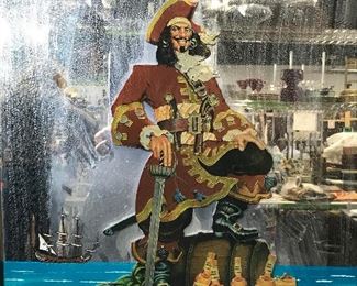 Vintage Captain Morgan Acryl Etch Mirror Ad
