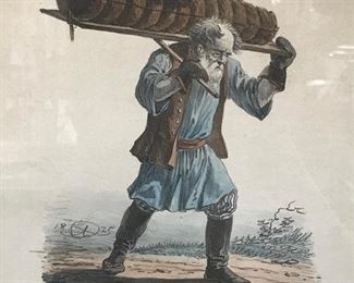 Vintage French Lithograph Artwork