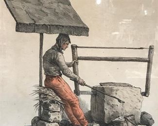 Signed Vintage French Lithograph Artwork