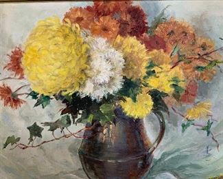 Eleanor Church Signed Still Life Oil Painting