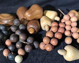 Collection of Indonesian Wooden Fruit Decor