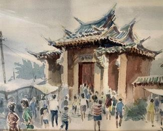 PAUL KUO Signed Watercolor Painting