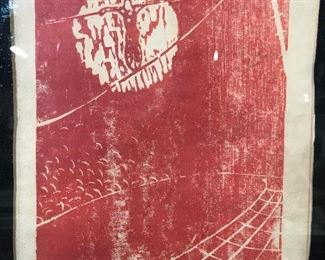 Signed Woodcut Artwork Print