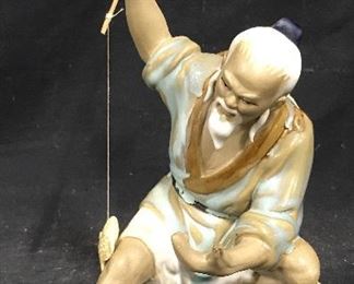 Chinese Ceramic Sculpture of Fisherman