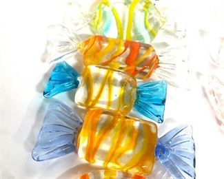 Set 14 colorful Handcrafted Venetian Glass Candies