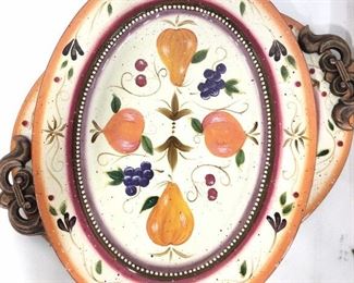 Pair Julie Ueland Enesco Ceramic Platters