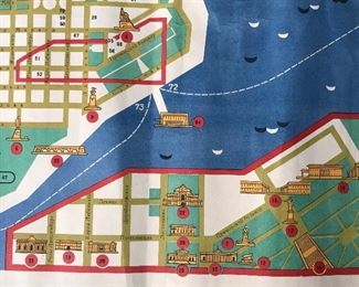 Vintage Lithograph Map of Odessa Russia