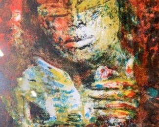 LEBADANG Signed Portrait Lithographn Artwork