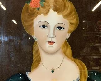 Reverse Painting, Portrait of Young Woman Artwork