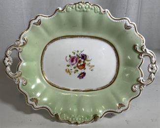 Hand Painted Vintage Porcelain Handled Platter