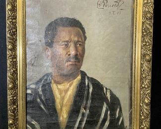 Signed Oil Painting, Portrait of Man 1909
