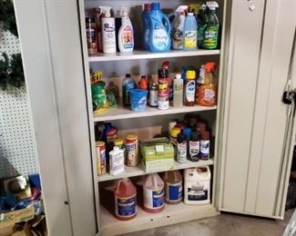 INSIDE OF METAL UTILITY CABINET