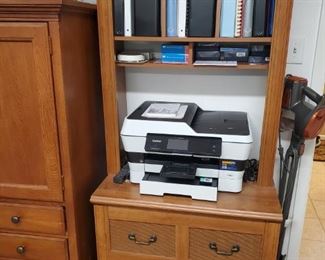 BROTHER LASER SMART PRINTER...BOOKCASE with FILE CABINET DRAWER