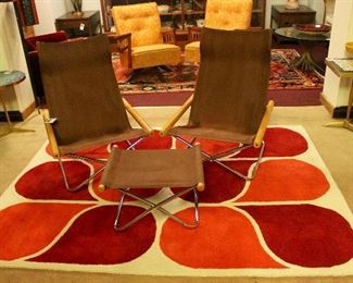Takeshi Nii for Trend Pacific "NY" folding chairs and ottoman.