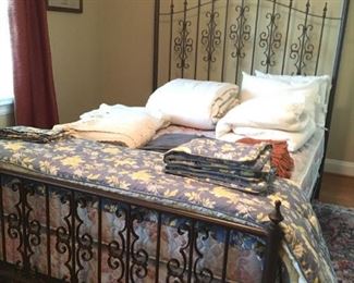 Queen frame, mattress, box springs