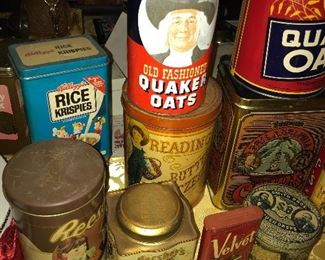 VINTAGE ADVERETISING TINS