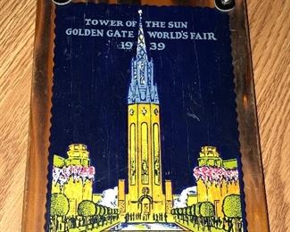WORLDS FAIR WOODEN BOOK