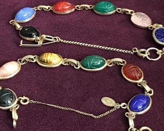 SEMI PRECIOUS STONE & GOLD BRACELET