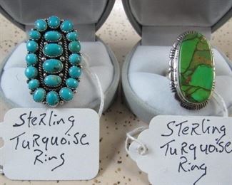 Sterling & Turquoise Rings