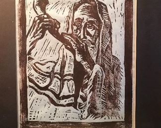 Block print
Yemenite Jew blowing the shofar, late 1970s