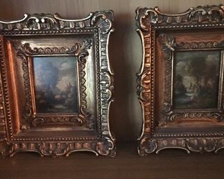Miniature oil on canvas 1960’s...set of 2