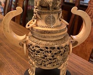 Mammoth Tusk Incense Burner
Large size...1880-1910
