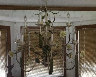 Amazing large 1960s Italian tile chandelier