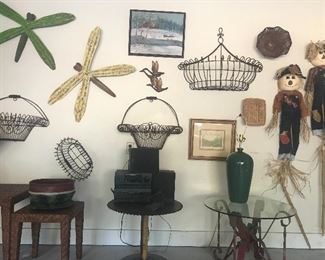 Garage full of decorative items, Tupperware and furniture!