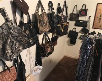 Dozens of designer handbags from the 80s and 90s
