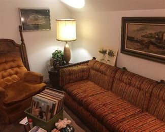 Fabulous MCM furniture and lighting
Sofa is just like one Elvis had in Graceland!!! Owner purchased it the same day and time with Elvis!
