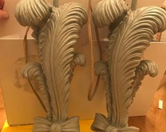 Rare 1960a CHAPMAN Ribbon and Plume lamps