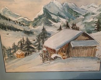 Winter Scene Art.