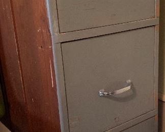 Wooden Filing Cabinet.