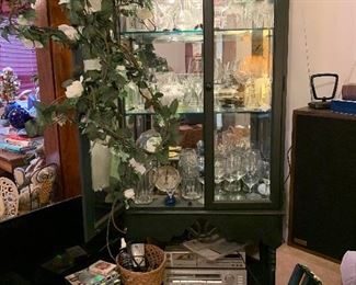 Vintage Lighted China Cabinet.