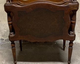 Vintage wooden magazine stand.