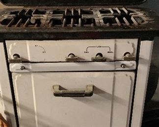 Small Enamel Vintage Stove.
