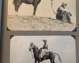 Old west photographs. Part of a scrapbook.