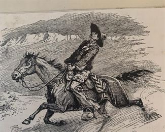 Etching, part of a scrapbook.