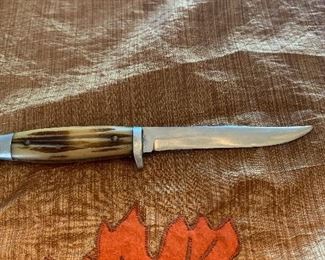 USSR queen steel cattle bone fixed blade.