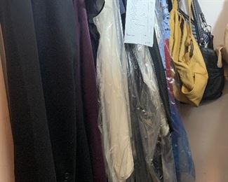 Ladies clothing, shoes, purses, scarves, hats and gloves. Shoe size 8. Clothing Med - 14/16.