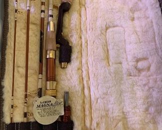 Vintage St Croix “Magna Flex” 14 kt gold plated fly fishing rod.