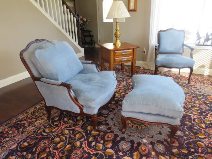 $275.00, Thomasville Chair and ottoman, excellent condition