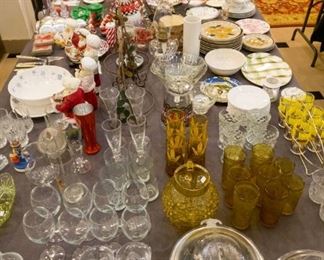 More kitchen!  Vintage glassware on the right!