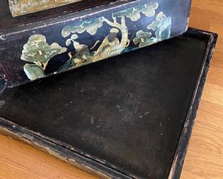 another view of the antique box