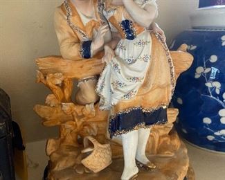 French porcelain couple roughly 11"h $240