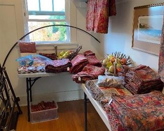 tablelinens and turkeys in time for the holiday season for sale during in person shopping Friday and Saturday