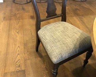 Ethan Allen custom upholstered chair measures 21"w X 20"d X 40"h sold with the table.