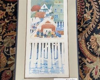 Rie Munoz "Waiting for the Ferry" $400