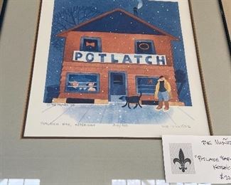 "Potlatch Bar, Ketchikan" by Rie Munoz $220