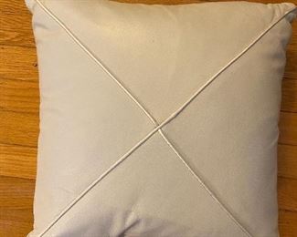 Pair of Mark Snider leather pillows $180